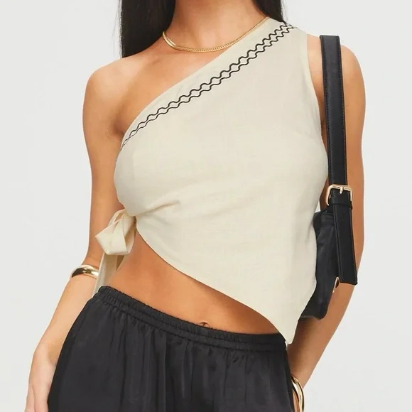 Princess Polly Frankle Top Cream - Picture 3 of 5